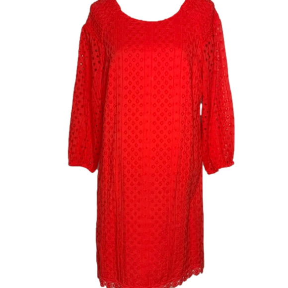 VINCE Camuto Cotton Eyelet Dress. - Picture 1 of 12